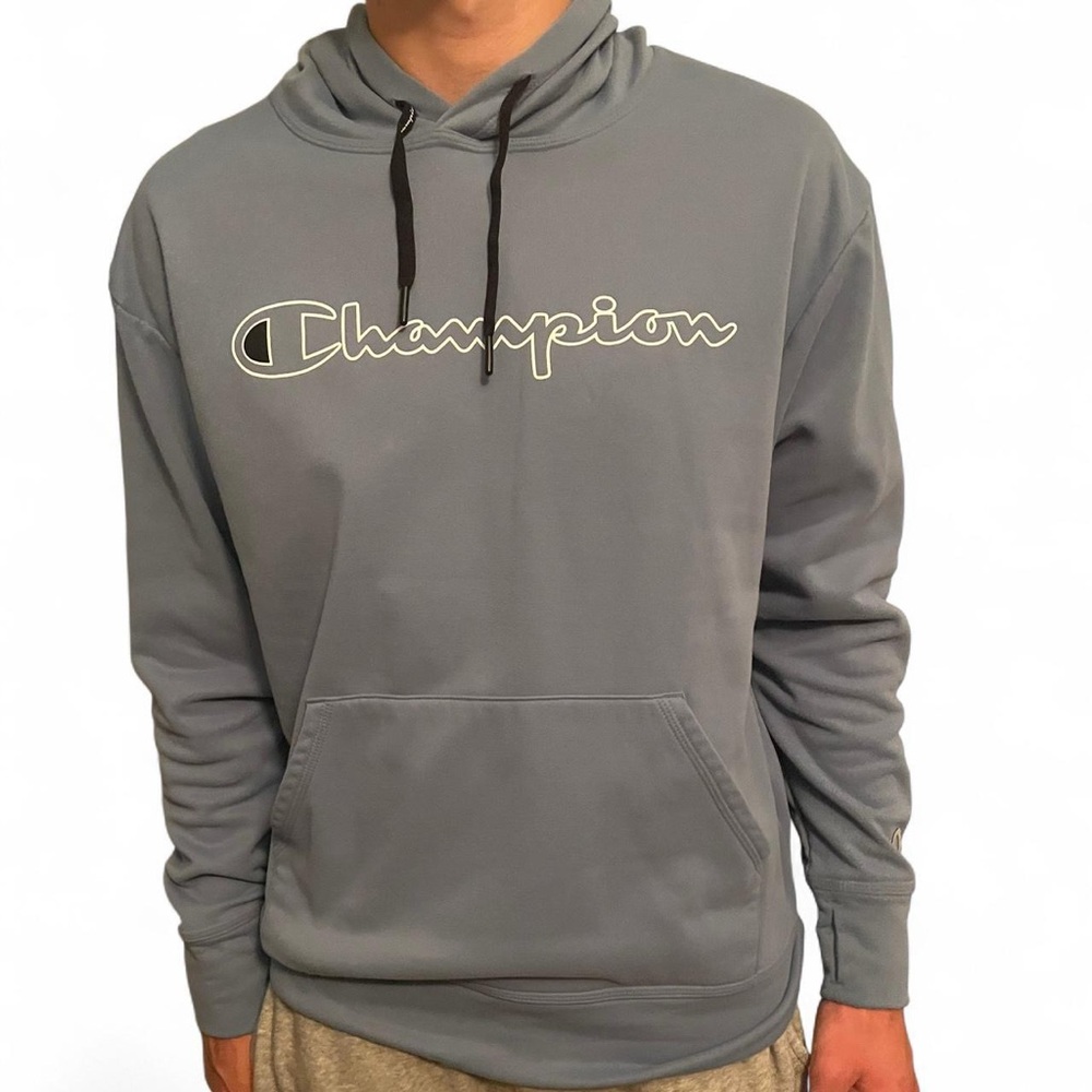 Champion Gray Pullover Hoodie Sweatshirt